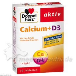 DOPPELHERZ Calcium+D3 Tabletten, 30 ST – PZN 4093889