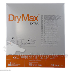 DryMax Extra Superabsorber Verband 10x10cm, 10 ST – PZN 9307993