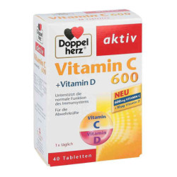 Doppelherz Vitamin C 600 + Vitamin D Tabletten (40 stk) – PZN 7140483