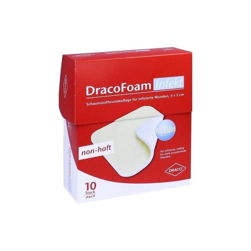 DracoFoam Infekt Schaumstoff Wundauf.5x5cm, 10 ST – PZN 10317608