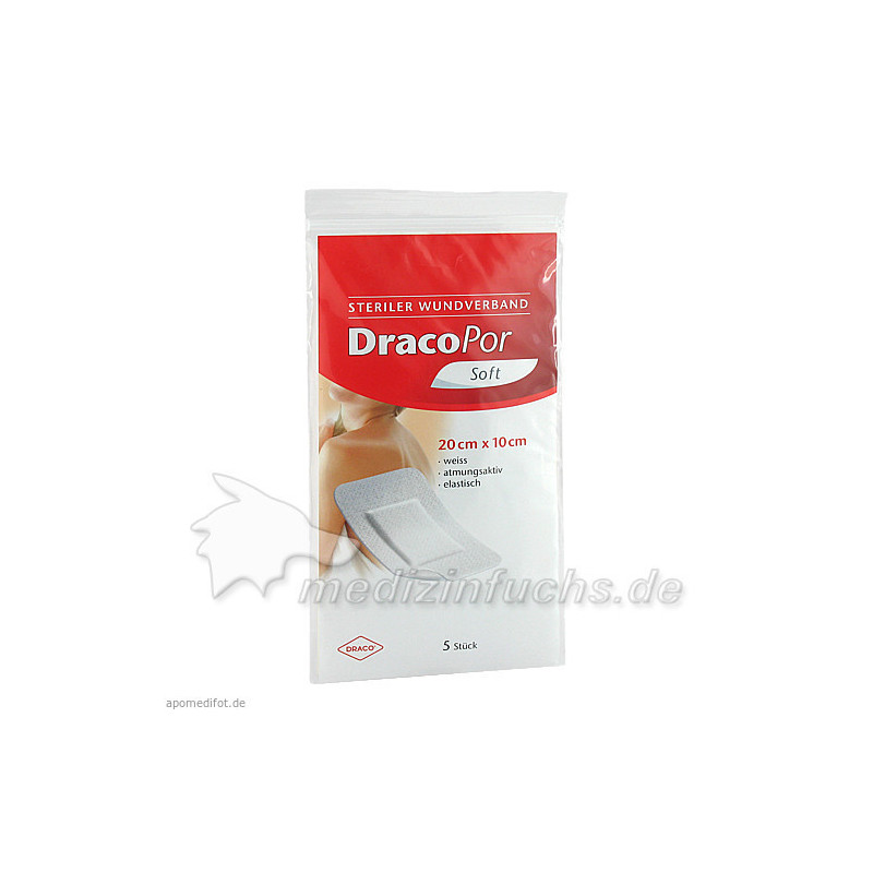 DRACOPOR Wundverband 20cmx10cm steril, 5 ST – PZN 9763389
