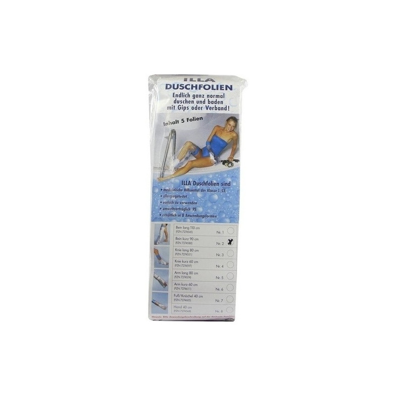 Dusch Folien Bein kurz 90cm, 5 ST – PZN 7274580
