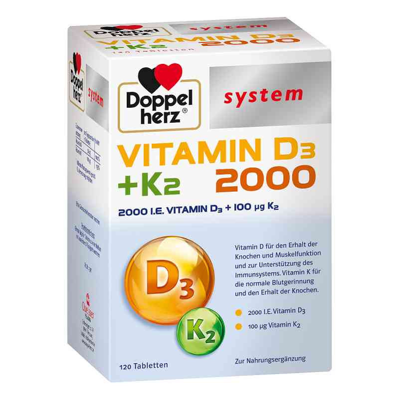 Doppelherz Vitamin D3 2000+k2 system Tabletten (120 stk) – PZN 14063820