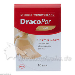 DRACOPOR Wundverband steril 3.8x3.8cm hautfarben, 10 ST – PZN 10713824