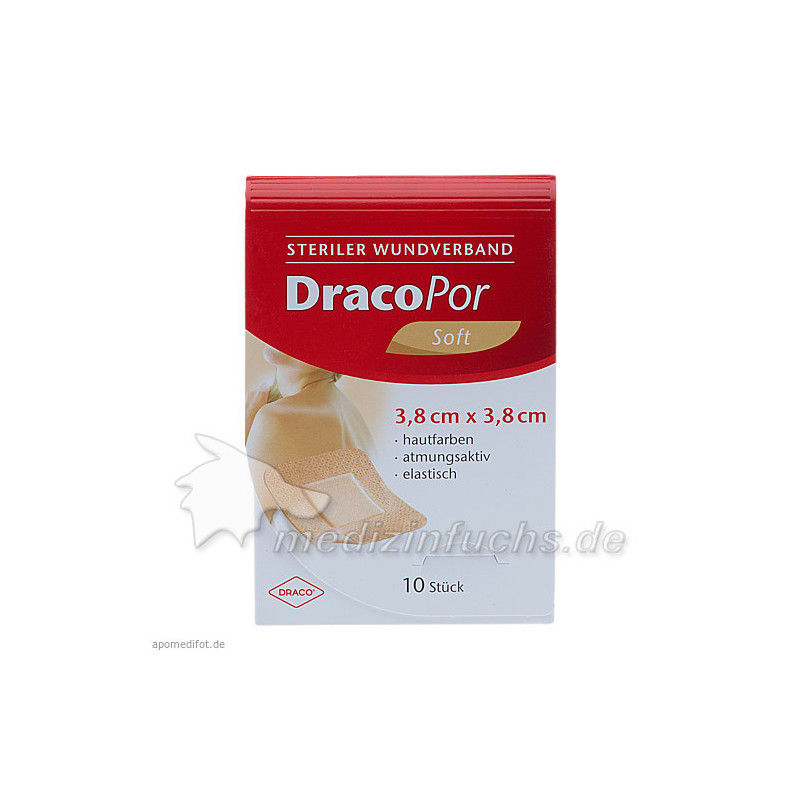 DRACOPOR Wundverband steril 3.8x3.8cm hautfarben, 10 ST – PZN 10713824