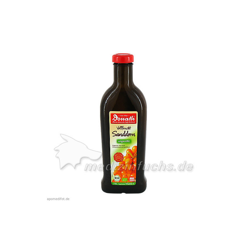 Donath Sanddorn ungesüßt Bio Vollfrucht, 500 ML – PZN 9781217