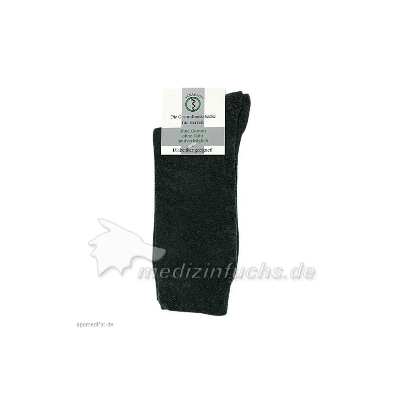 Diabetikersocken 43/46 anth He ohne Gummi VENASOFT, 4 ST – PZN 8833509