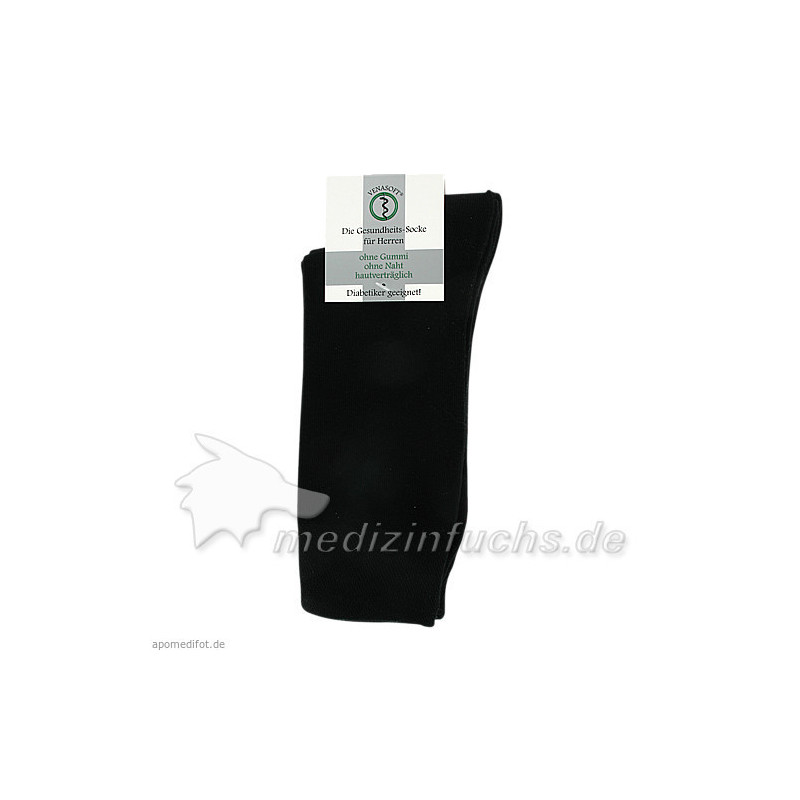 Diabetikersocken 43/46 schw He ohne Gummi VENASOFT, 4 ST – PZN 8833745