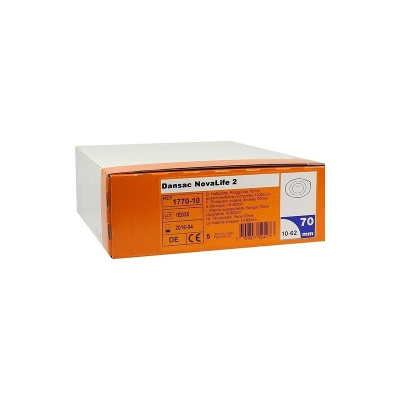 Dansac NovaLife 2 Basisplatte RR 70 10-62mm, 5 ST – PZN 6559398