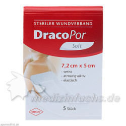DRACOPOR Wundverband steril 5cmx7.2cm, 5 ST – PZN 2027032