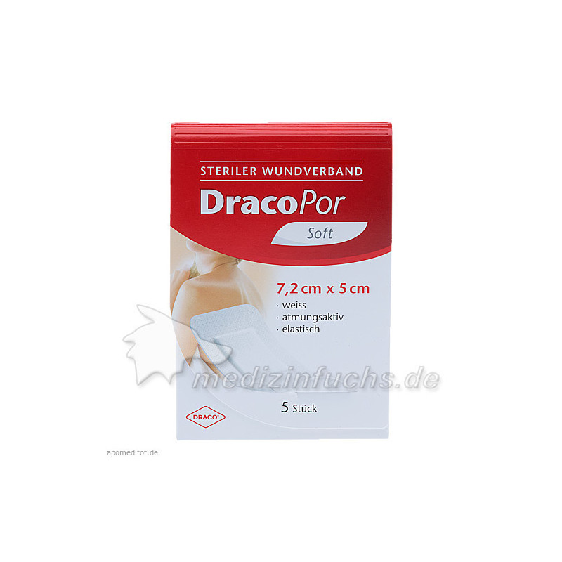 DRACOPOR Wundverband steril 5cmx7.2cm, 5 ST – PZN 2027032