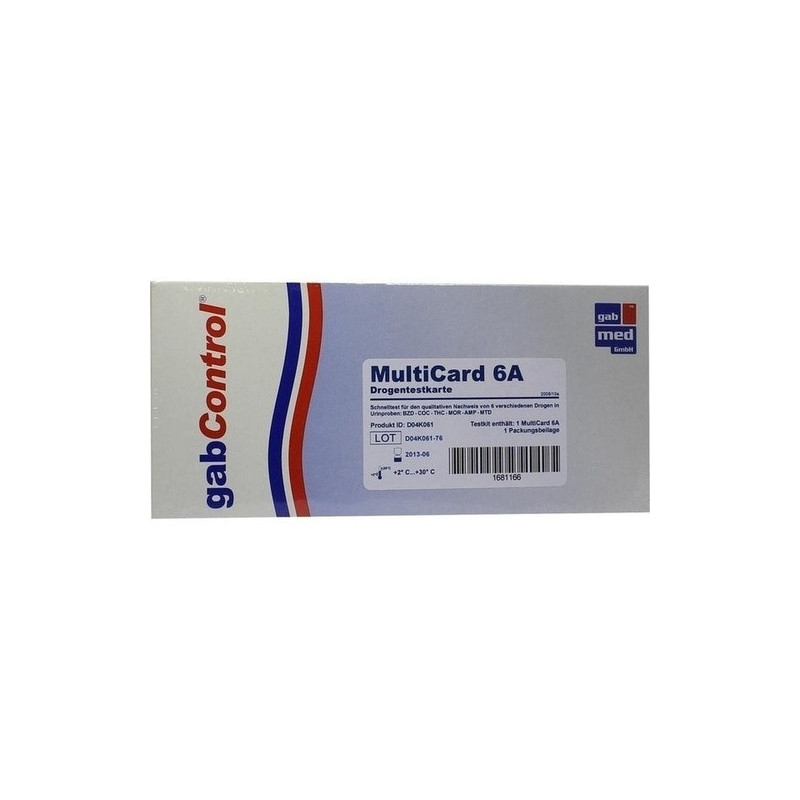 Drogentest Multi 6 AMP-BZD-COC-MOP-MTD-THC Testkar, 1 ST – PZN 1681166
