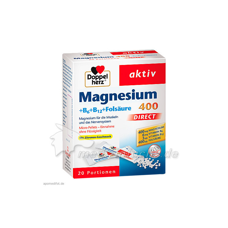 Doppelherz Magnesium + B Vitamine direct, 20 ST – PZN 1026875