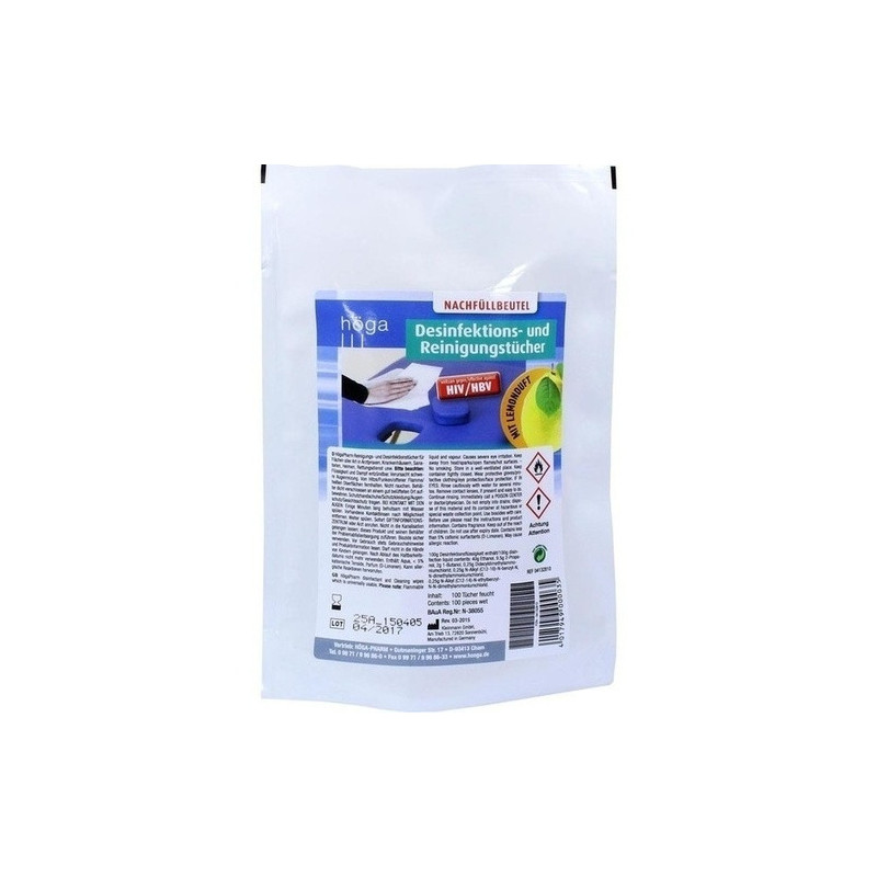 Desinfektionstücher Nachfüllpackung, 100 ST – PZN 4132810