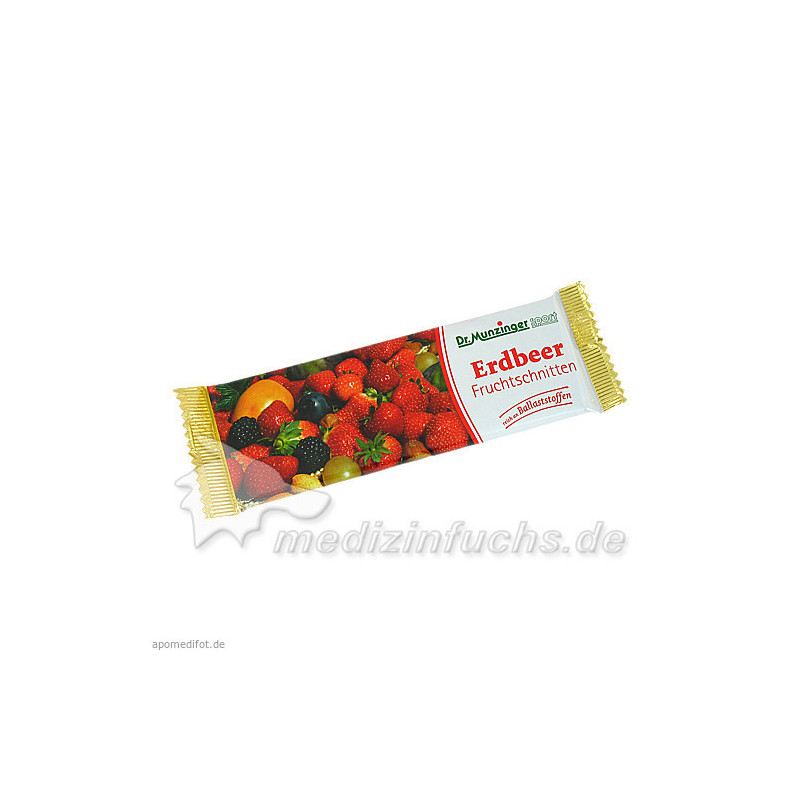 DR. MUNZINGER Erdbeer Fruchtschnitten, 50 G – PZN 2722157