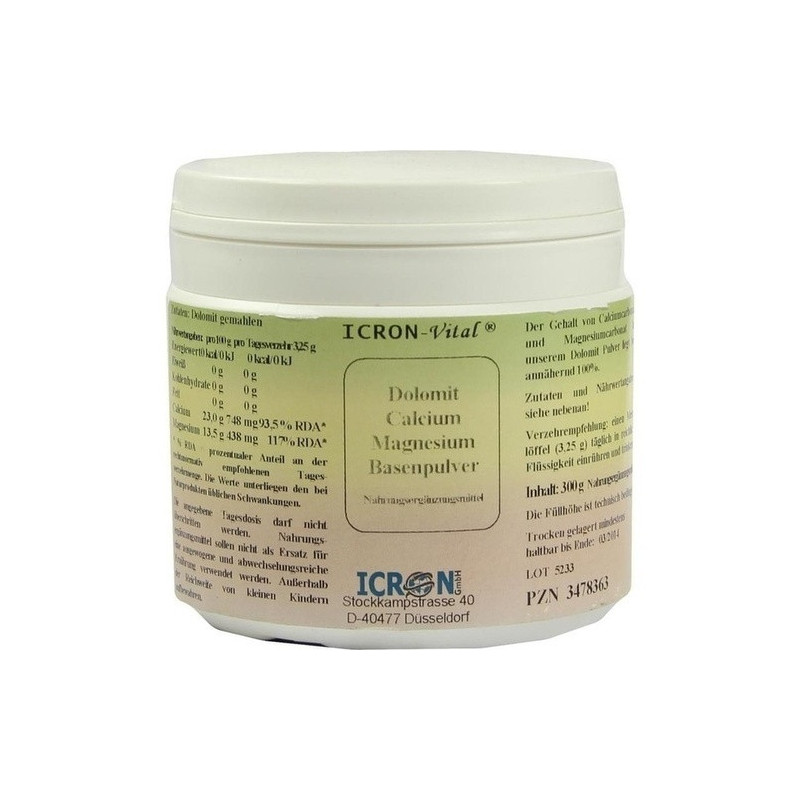 Dolomit Calcium Magnesium Basen Pulver Icron Vital, 300 G – PZN 3478363