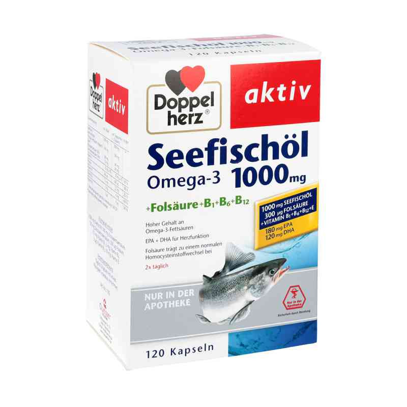 Doppelherz Seefischöl Omega-3 1000 mg+Fols. Kapsel (n)  (120 stk) – PZN 6583681