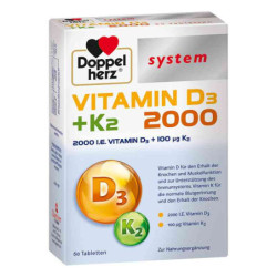 Doppelherz Vitamin D3 2000+k2 system Tabletten (60 stk) – PZN 14063814
