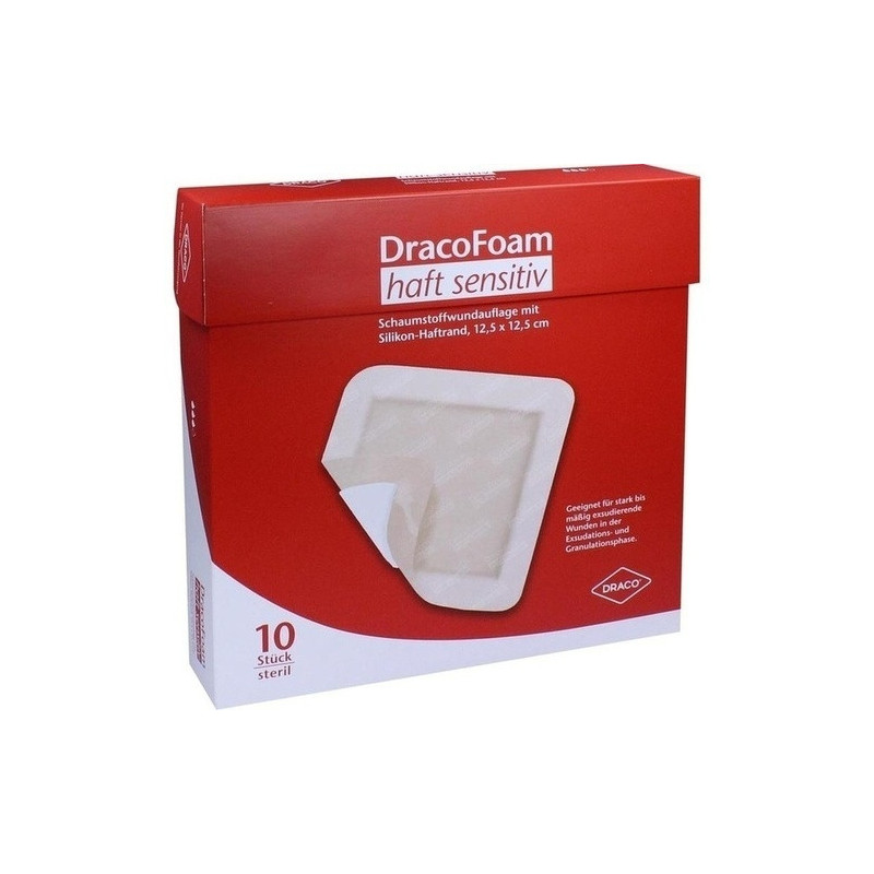 DracoFoam haft sensitiv Schaumst. 12.5x12.5cm, 10 ST – PZN 10342144