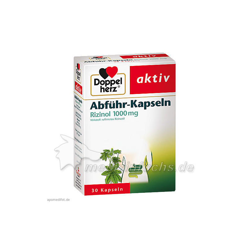 Doppelherz Abführ-Kapseln Rizinol 1000mg, 30 ST – PZN 1534672