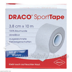 Dracotapeverband extra stark 10mx3.8cm weiß, 1 ST – PZN 4261542