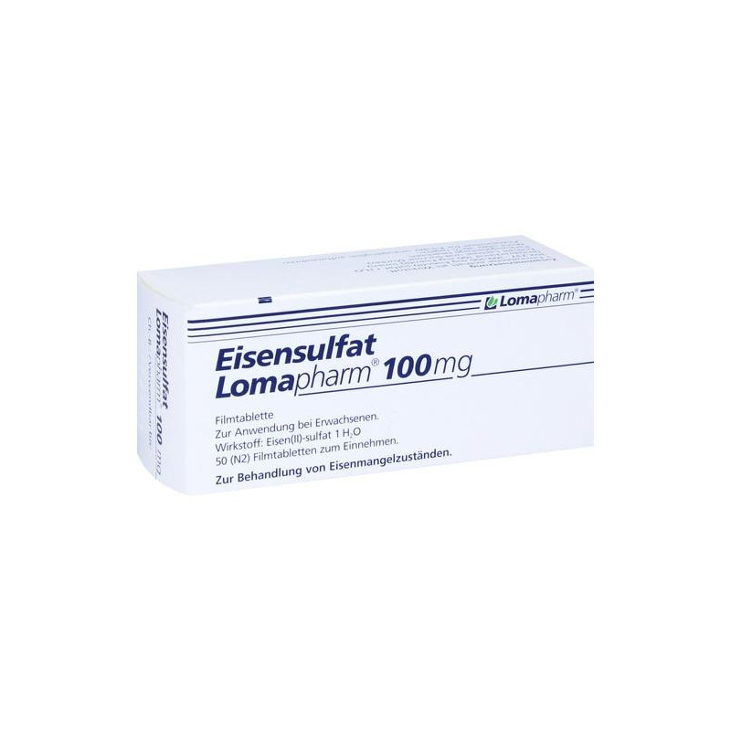 Eisensulfat Lomapharm 100mg, 50 ST – PZN 1713423