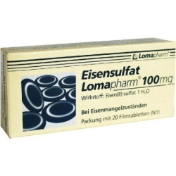 Eisensulfat Lomapharm 100mg, 20 ST – PZN 1713417