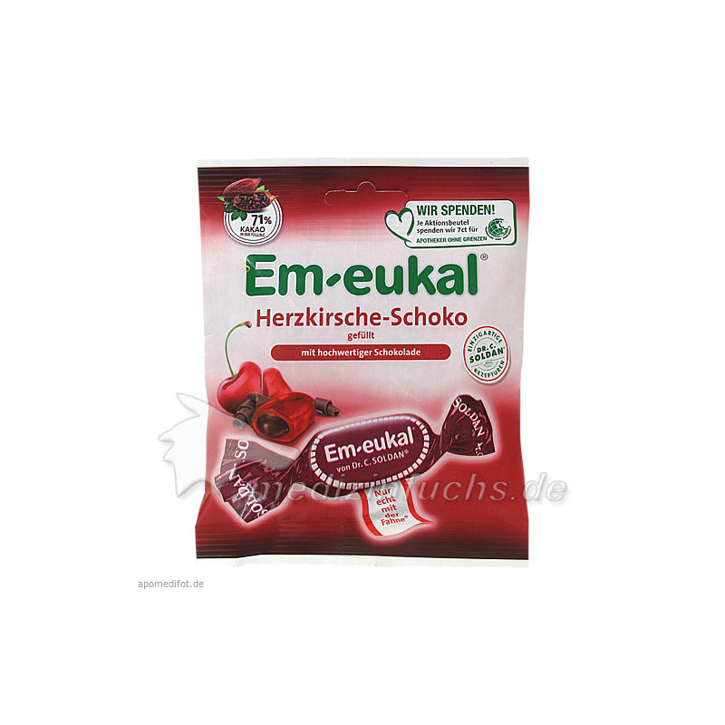 Em-eukal Herzkirsche-Schoko zh. (Aktionsartikel), 50 G – PZN 2461627