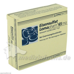 Eisensulfat Lomapharm 65mg, 100 ST – PZN 2750544