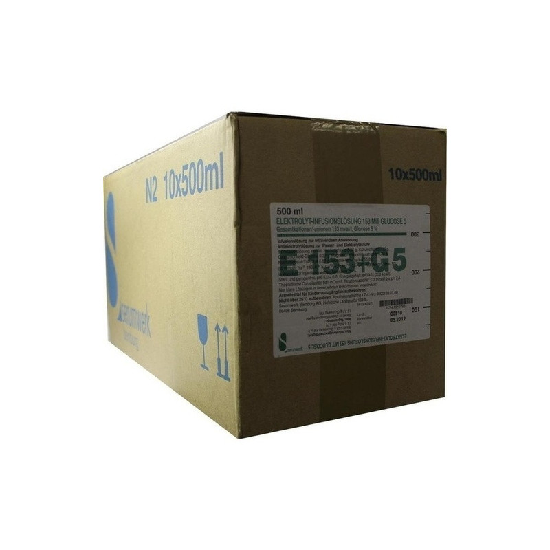 ELEKTROLYT 153 M GLUCOSE 5, 10X500 ML – PZN 7510796