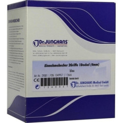 Einnehmebecher 2Griffe+Deckel 4mm blau, 1 ST – PZN 1349957