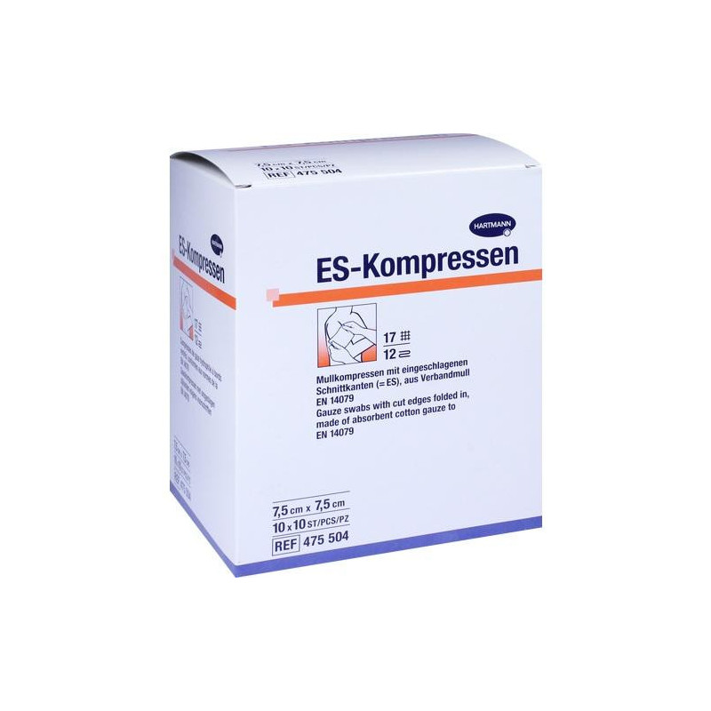 ES-Kompressen steril 7.5x7.5cm Großpackung, 10X10 ST – PZN 6453984