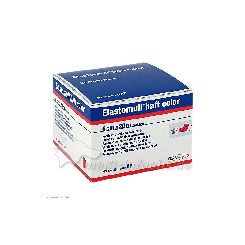 ELASTOMULL HAFT 20MX6cm color rot, 1 ST – PZN 1412578
