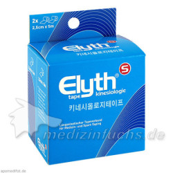 ELYTH Kinesiotape 2,5cmx5m blau Tapeverband, 2 ST – PZN 4490001