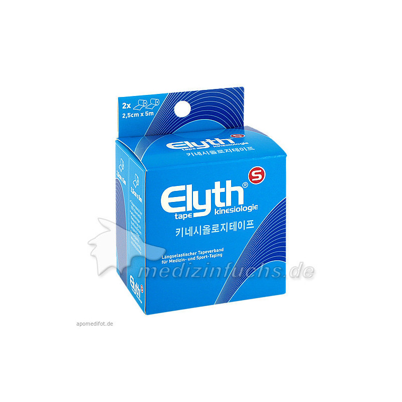 ELYTH Kinesiotape 2,5cmx5m blau Tapeverband, 2 ST – PZN 4490001