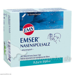 EMSER NASENSPÜLSALZ physiologisch Beutel, 20 ST – PZN 2579659
