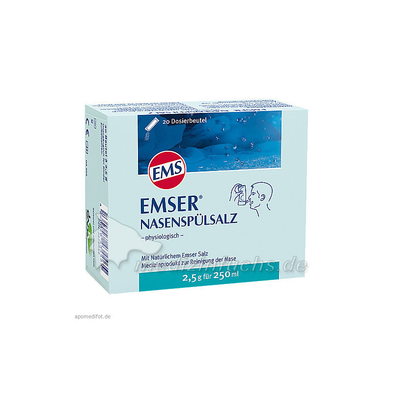 EMSER NASENSPÜLSALZ physiologisch Beutel, 20 ST – PZN 2579659