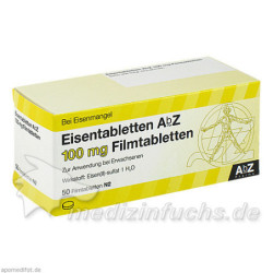 Eisentabletten AbZ 100 mg Filmtabletten, 50 ST – PZN 6683750