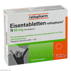 Eisentabletten-ratiopharm N 50mg Filmtabletten, 100 ST – PZN 6957905