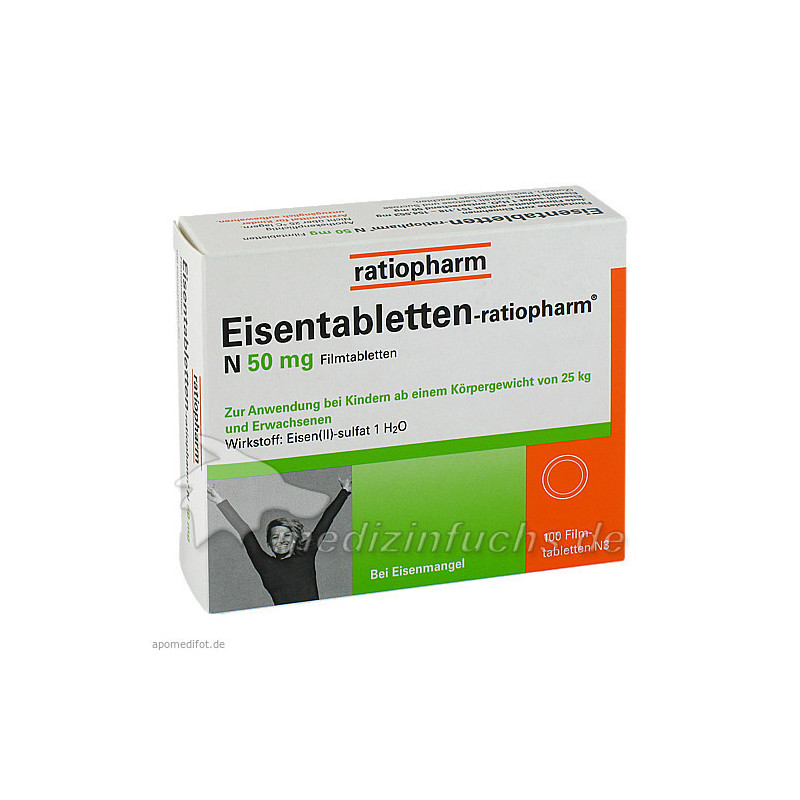 Eisentabletten-ratiopharm N 50mg Filmtabletten, 100 ST – PZN 6957905