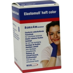 Elastomull haft 4mx8cm color blau, 1 ST – PZN 3393193