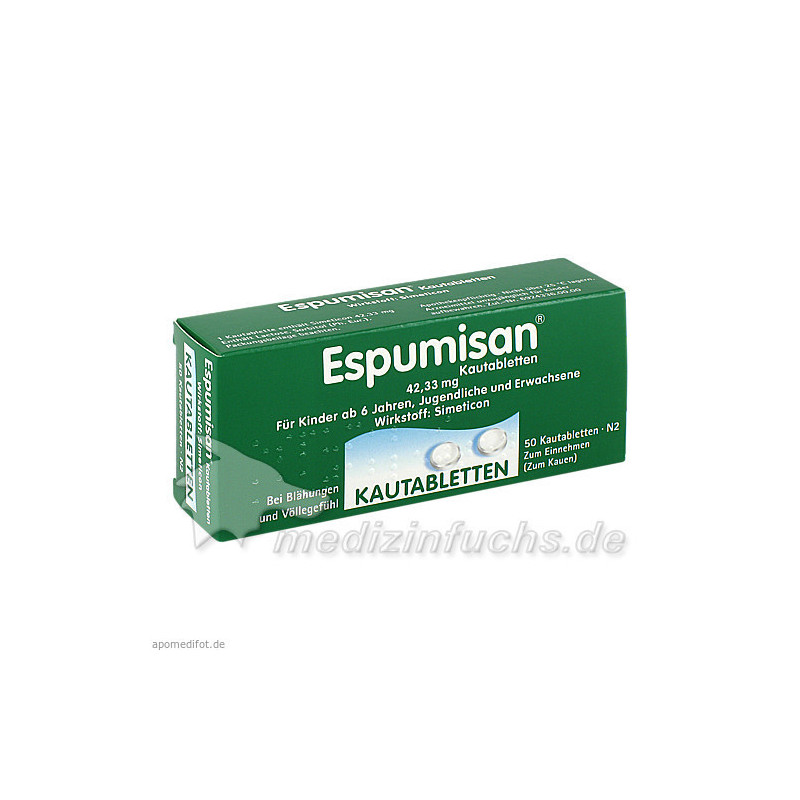 ESPUMISAN KAUTABLETTEN, 50 ST – PZN 6882047