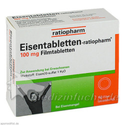 Eisentabletten-ratiopharm 100mg Filmtabletten, 100 ST – PZN 6958543