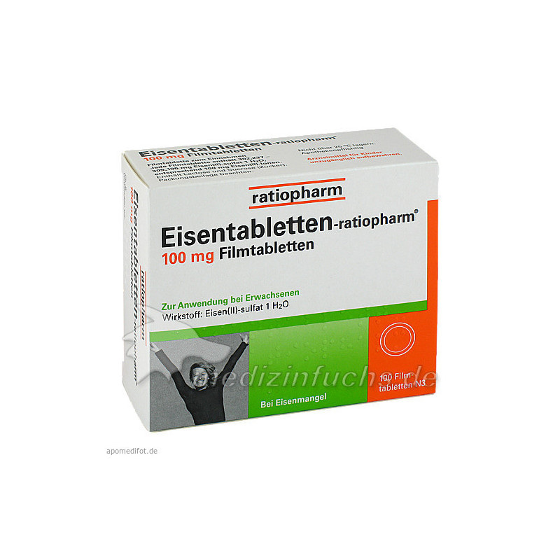 Eisentabletten-ratiopharm 100mg Filmtabletten, 100 ST – PZN 6958543