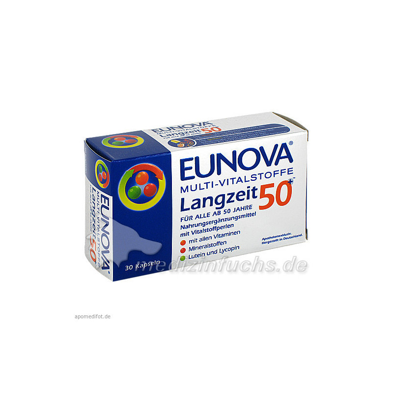 EUNOVA Multi Vitalstoffe Langzeit 50+ Kapseln, 30 ST – PZN 1913748