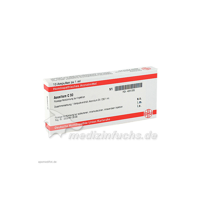 ACONITUM C30, 10X1 ML – PZN 4201385