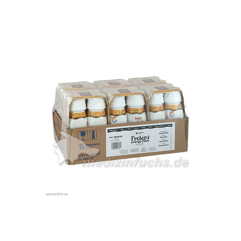 Frebini energy fibre DRINK Schokolade Trinkflasche, 6X4X200 ML – PZN 350088
