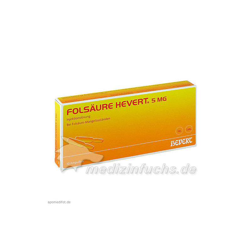 Folsäure Hevert 5mg, 10 ST – PZN 4375429