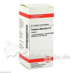 FUMARIA OFFICINALIS D 2, 80 ST – PZN 546940