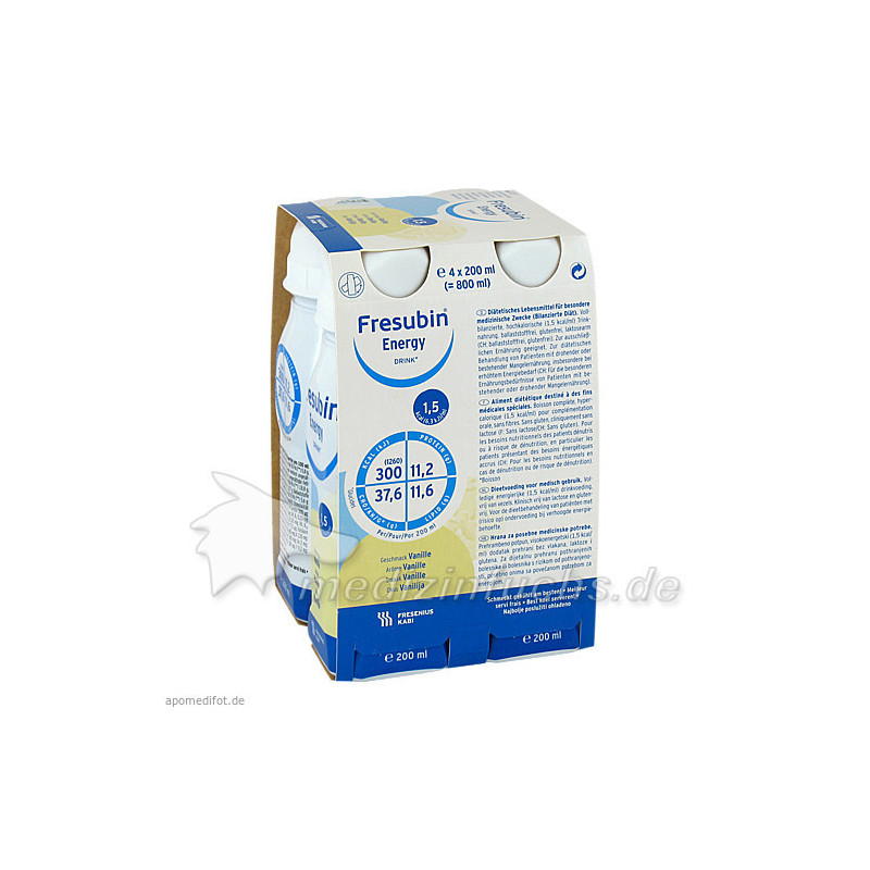 Fresubin energy DRINK Vanille Trinkflasche, 4X200 ML – PZN 3692688